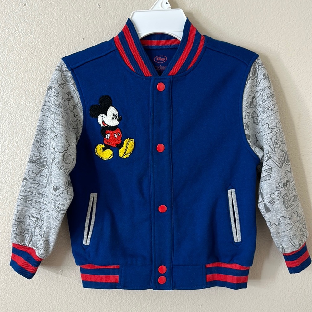 Disney Mickey Mouse Varsity Jacket Size 4